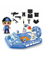 Pinypon Action lancha de policia e figura