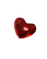 Peluche Almofada coração de lentejoulas reversívei