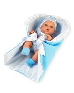 Boneca Elegance 33 cm Natal azul com nana