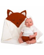 Bebé Reborn 40 cm Luna beige  c/manta