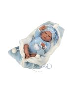 Bebé Reborn Carlos 40cm c/ Manta e Peluche