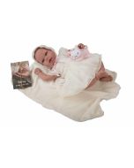 Bebé Reborn Gaia 45 cm c/Manta e Peluche