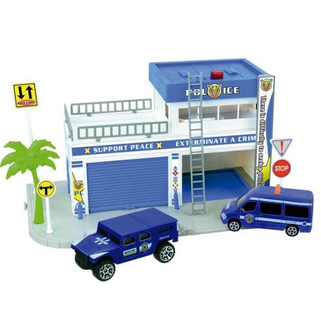 Pista circuito de Policia com 4 veículos