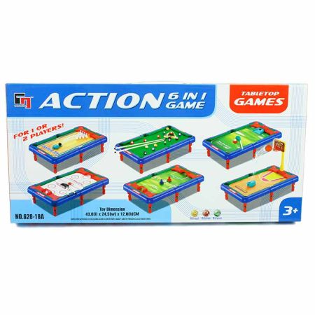 Mini tabuleiro de jogos 6 em 1