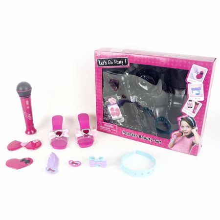 Set popstar com 9 acessórios, luz e sons