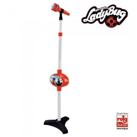 Microfone com pé e amplificador MP3 Ladybug