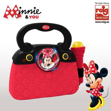 Microfone luzes e ritmo com conexão de MP3 Minnie