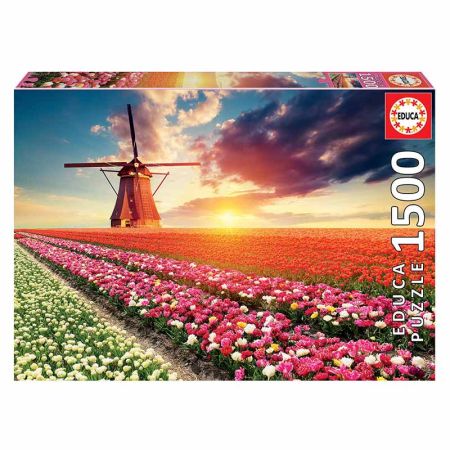 Educa puzzle 1500 paisagens de tulipas