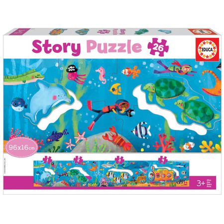 Puzzle Panorâmico 26 pcs Story Mundo Submarino
