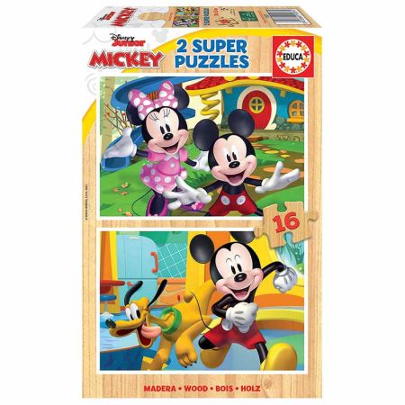 Educa puzzle madeira 2x16 Mickey & Minnie