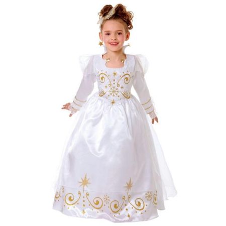 Disfarce fada branca dourada