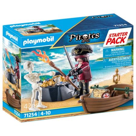 Playmobil starter pack pirata com barco a remos