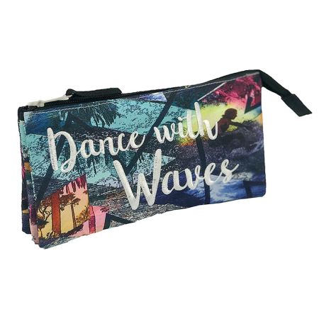 Estojo triplo Dance With Waves 22x12x5cm