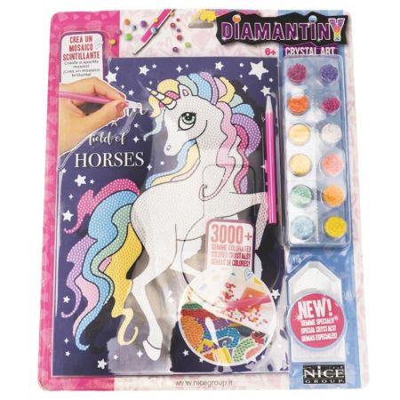 Diamantiny pintar com diamantes unicórnio