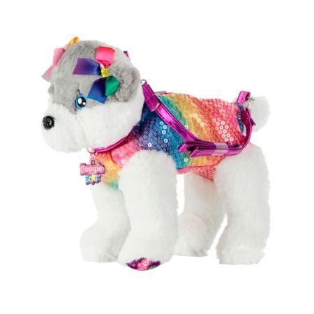 Peluche Mala Doggie Star Husky Arcoiris Hasky