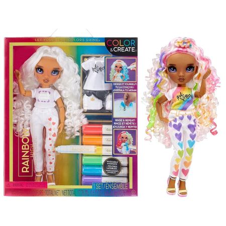 Rainbow High bonecas Cor & Creat Purple Eyes