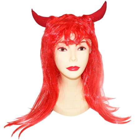 Peruca do Diabo Com Chifres