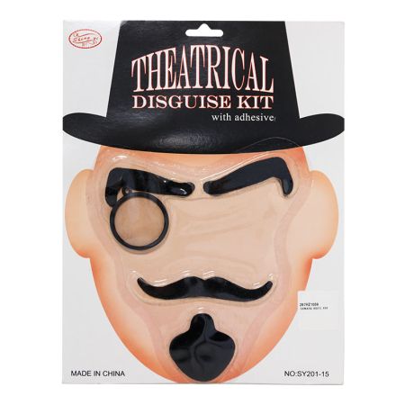 Conjunto de Bigode, pera, sobrancelha e monoculo