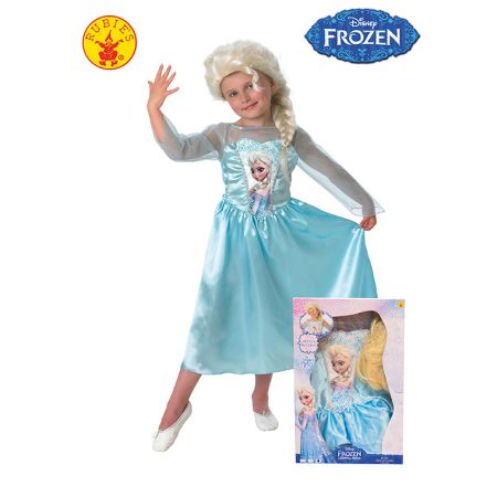 Disfarce Elsa com peruca em caixa infantil