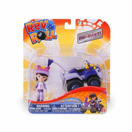 Rev & Roll Veículos Die Cast com Figura
