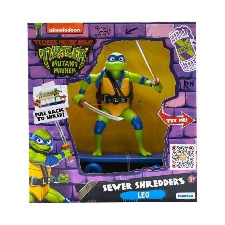 TMNT Movie figuras com skate Leonardo