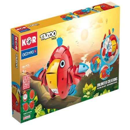 Geomag tazoo toco de construção magnética 86 peças