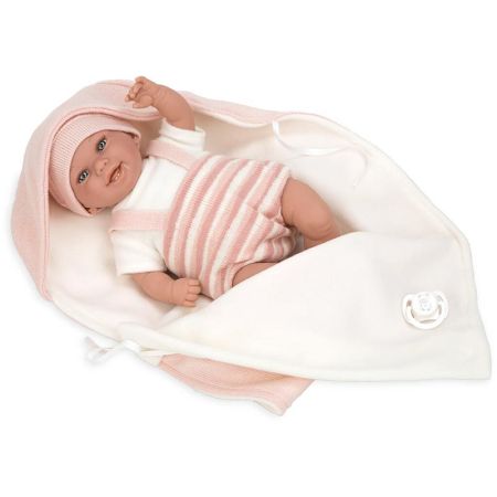 Boneca Bebé Elegance peso 35cm com cobertor