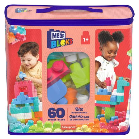 Mega Bloks mega bolsa 60 peças rosa